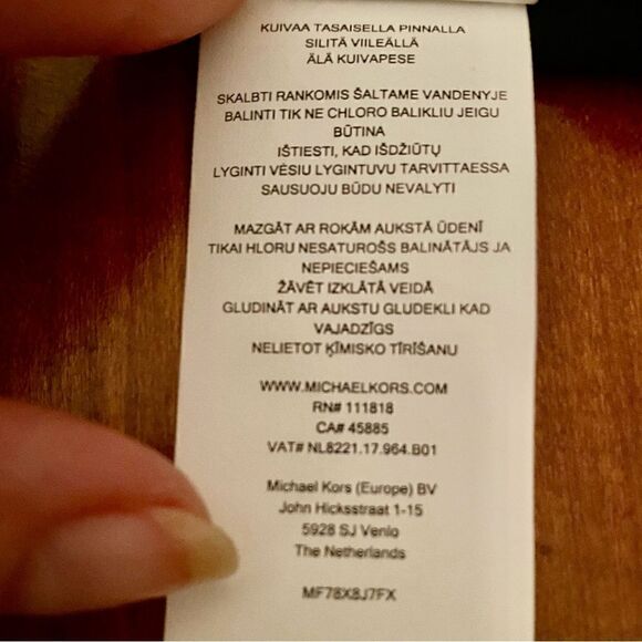 MICHAEL KORS BLACK & SILVER METALLIC LEOPARD PRINT SHIFT DRESS L NWT - Picture 16 of 16